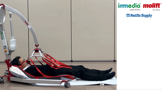 介護テクノロジー　モーリフト　床からの吊り上げ