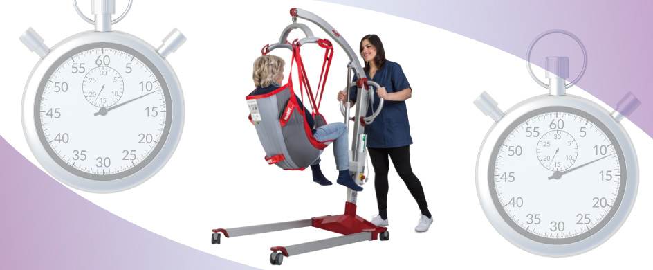 移乗現場を変える！モーリフトスリングで、安全に最大約40％時間短縮